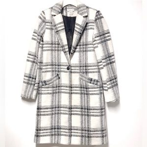 NWOT Rachel Zoe | Black & White Plaid Coat